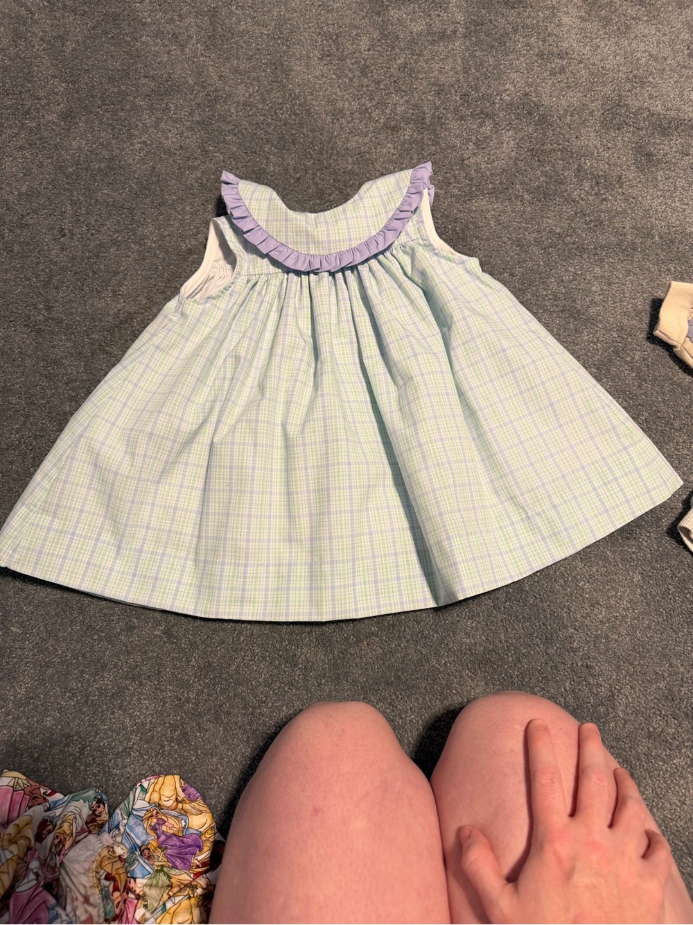 Bailey Boy’s Girls Light Green & Lavender Plaid Sundress